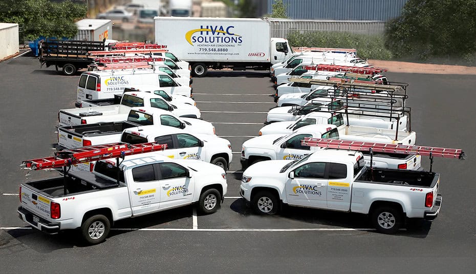 HVAC Solutions, Inc service vehicles in Colorado Springs